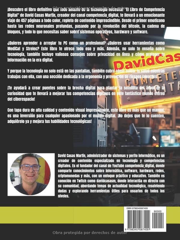 El Libro de Competencia Digital de David Casas M. Versión física TAPA DURA calidad premium