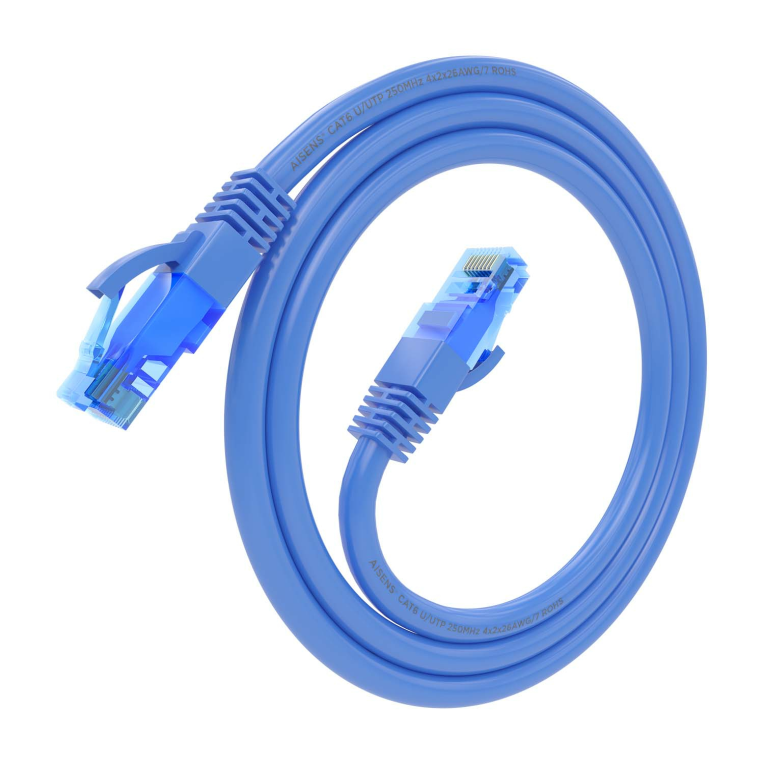 Cable de red latiguillo 0,5m Cat.6 UTP AISENS azul