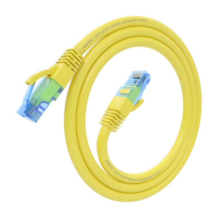 Cable de red latiguillo 0,5m Cat.6 UTP AISENS amarillo